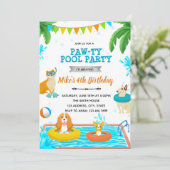 Party Einladung des Welpenpools (Stehend Vorderseite)