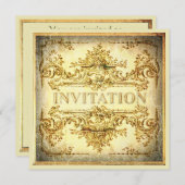 Party Einladung des Zierbarock (Vorne/Hinten)