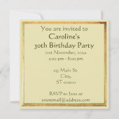 Party Einladung des Zierbarock (Rückseite)