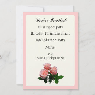 Party Einladung - Design der Rose