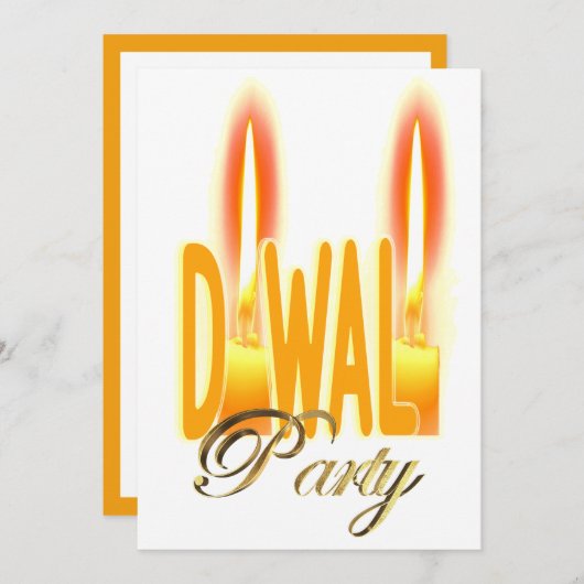 Party Einladung Diwali (Vorne/Hinten)