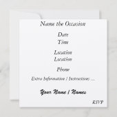 Party Einladung durch den SRF (Rückseite)