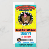 Party Einladung eines Bären (Vorne/Hinten)