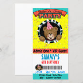 Party Einladung eines Bären (Vorne/Hinten)