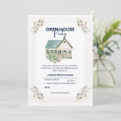 Party Einladung, Einladung zum Haushalt (Stehend Vorderseite)