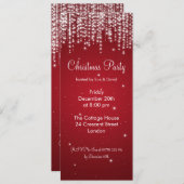 Party Einladung Elegant Sinkende Sparkasse Rot (Vorne/Hinten)