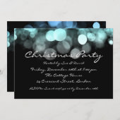 Party Einladung Elegante blaue Lichter (Vorne/Hinten)