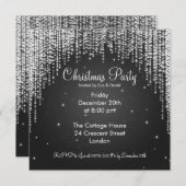 Party Einladung Eleganter Falkenschwarz (Vorne/Hinten)