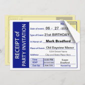 PARTY EINLADUNG - ERHALT - ZWECKE (Vorne/Hinten)