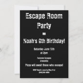 Party Einladung "Escape Room" (Vorderseite)