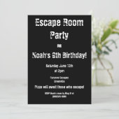 Party Einladung "Escape Room" (Stehend Vorderseite)