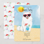 Party Einladung Eskie Beach (Vorne/Hinten)