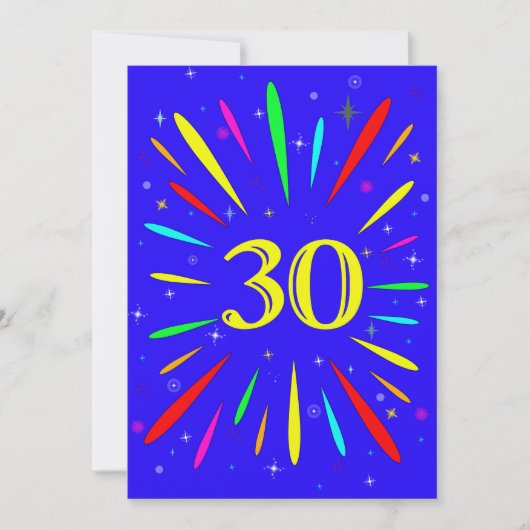 Party Einladung Explosion am 30. Geburtstag (Vorderseite)