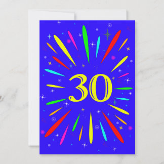 Party Einladung Explosion am 30. Geburtstag