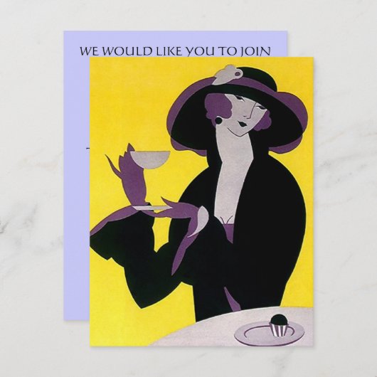 PARTY EINLADUNG ~ EZ2 DES HOHER TEE-BONBON-16 (Vorne/Hinten)