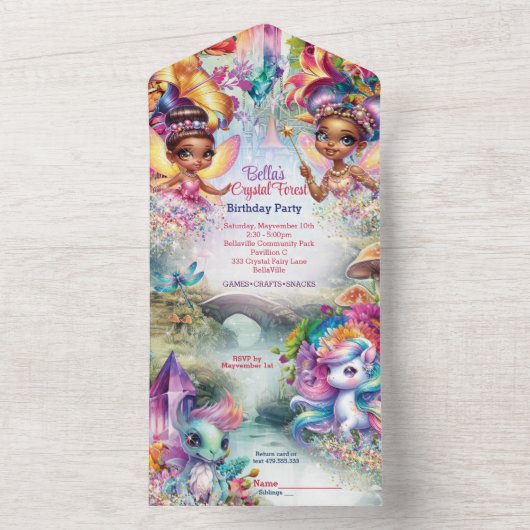 Party Einladung Fairy Forest (Innen Boden)