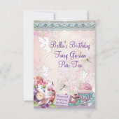 Party Einladung Fairy Garden Tea (Rückseite)