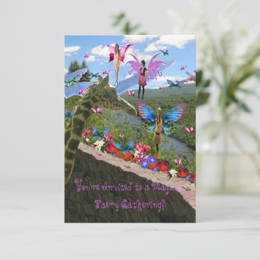 Party Einladung Fee (Fairy) Ansammlung (Stehend Vorderseite)