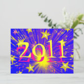 Party Einladung "Feuerwerk 2011" (Stehend Vorderseite)