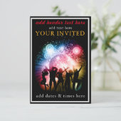 Party Einladung-Flachkarte Dankeskarte (Stehend Vorderseite)