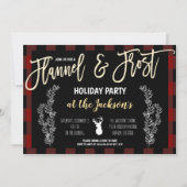 Party Einladung Flanell und Frost (Vorderseite)