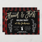 Party Einladung Flanell und Frost (Vorne/Hinten)