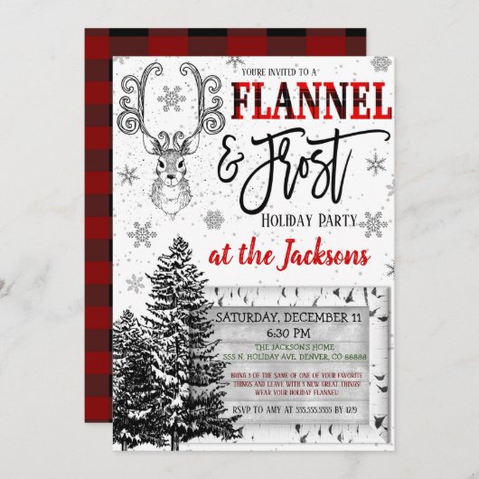 Party Einladung Flankel und Frost (Vorne/Hinten)
