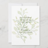 Party Einladung Foliage Frame Garden (Rückseite)