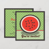 Party Einladung Fresh Watermelon (Vorne/Hinten)