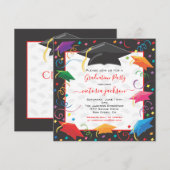 Party Einladung für Abschluss (Vorne/Hinten)