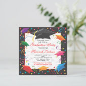 Party Einladung für Abschluss (Stehend Vorderseite)