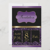 Party Einladung für alle Zwecke - Leopard | DIY Te (Vorderseite)