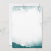 Party Einladung für aquamarine Wasserfarben (Rückseite)