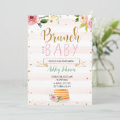 Party Einladung für Babybrunch (Stehend Vorderseite)
