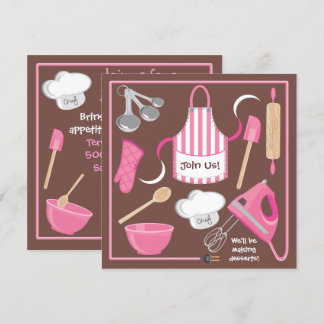 Party Einladung für Backen oder Kochen