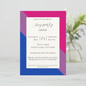 Party Einladung für benutzerdefinierte doppelseiti (Stehend Vorderseite)