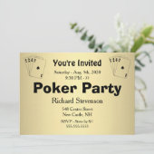 Party Einladung für benutzerdefinierten Poker insg (Stehend Vorderseite)