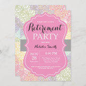 Party Einladung für Blumenruhe Rot (Vorne/Hinten)