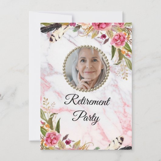 Party Einladung für Blumenruhestand (Rückseite)