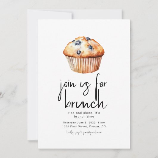 Party Einladung für Brunch (Vorderseite)