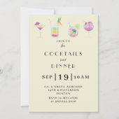 Party Einladung für Cocktails und Getränke (Vorderseite)