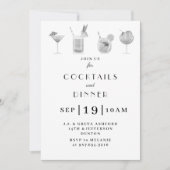 Party Einladung für Cocktails und Getränke (Vorderseite)