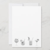 Party Einladung für Cocktails und Getränke (Rückseite)