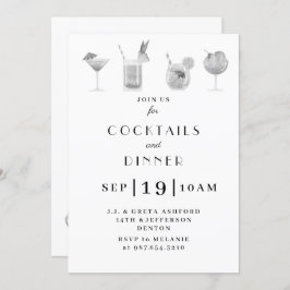 Party Einladung für Cocktails und Getränke