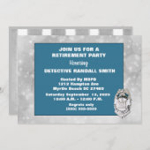Party Einladung für das Detektiv-Renten (Vorne/Hinten)