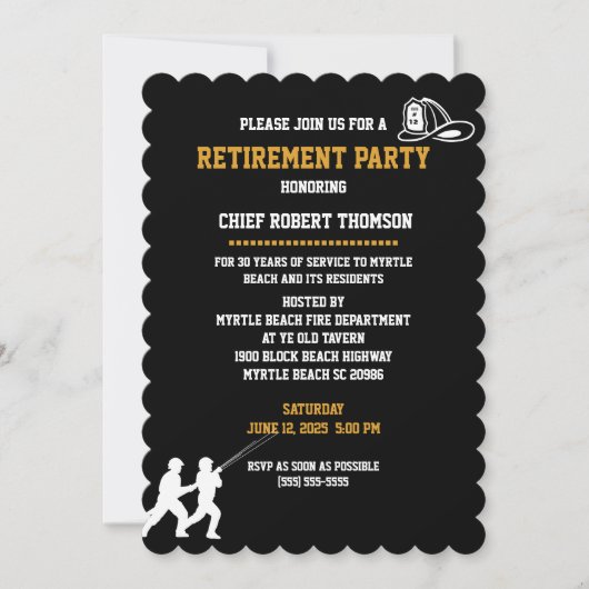 Party Einladung für das Hauptruhestand (Vorderseite)