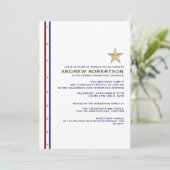 Party Einladung für das Militärruhestand (Stehend Vorderseite)