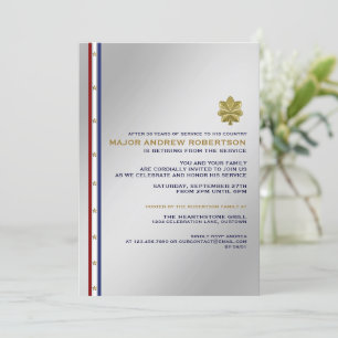 Party Einladung für das Militärruhestand