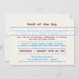 Party Einladung für das Rentenalter