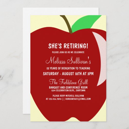 Party Einladung für das Rentenalter (Vorne/Hinten)